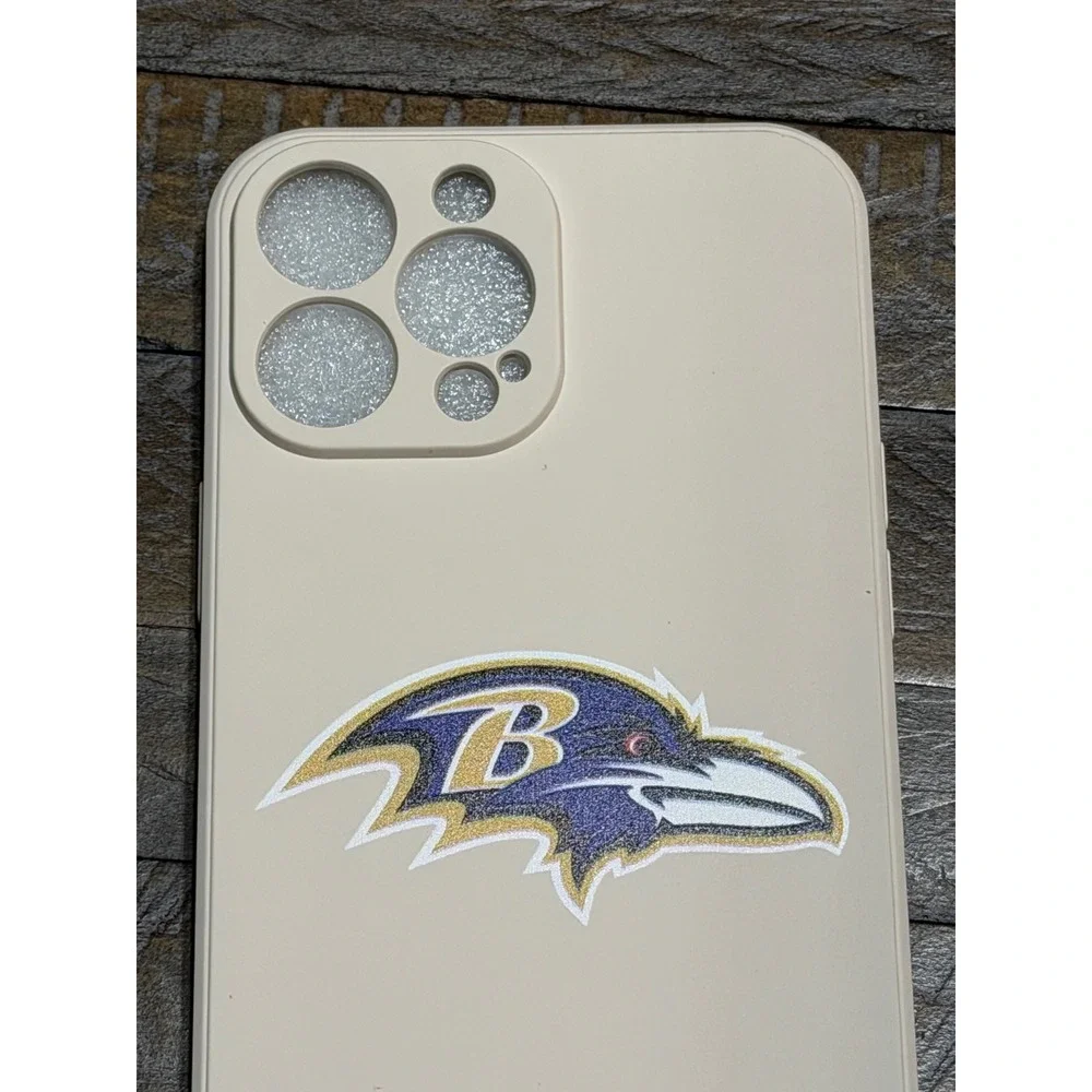Unbranded Phone Case Unisex iPhone 13 Pro Max Cream New Baltimore Ravens NFL